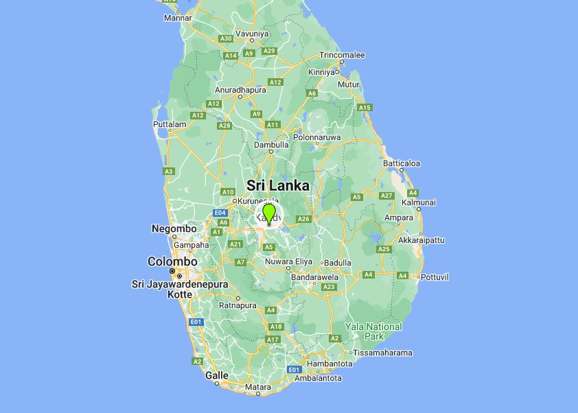 kandy Location Map