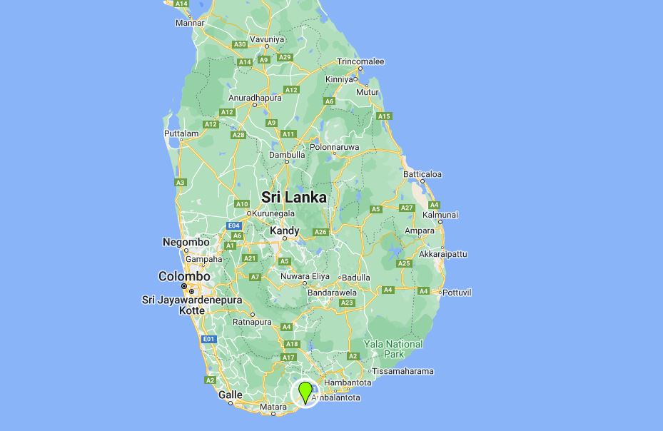 tangalle Location Map