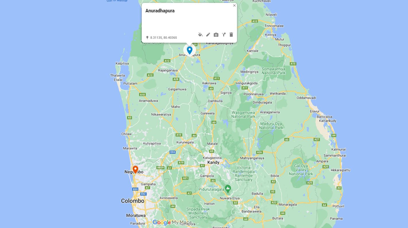 anuradhapura Location Map