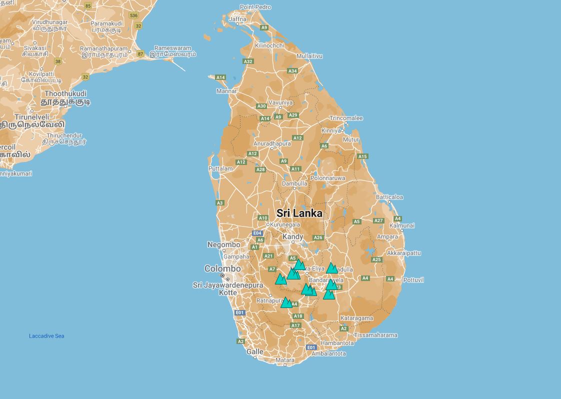 map of sri lanka