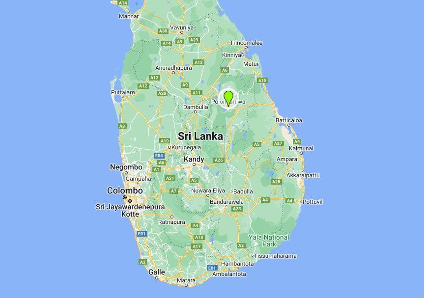 polonnaruwa Location Map