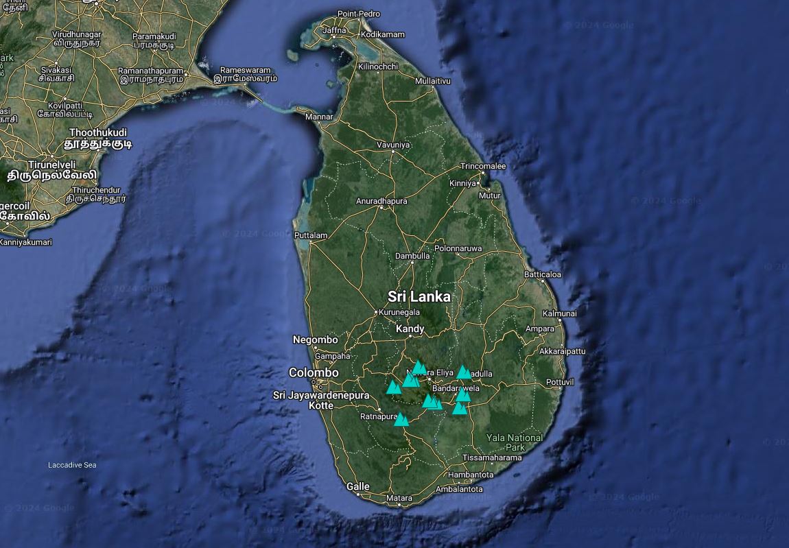 sri lanka map